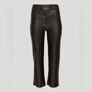 Aritzia Melina Cropped Faux Leather Pants